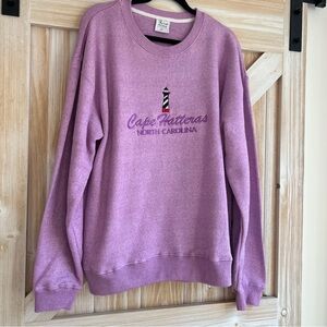 RAGWEAR Cape Hatteras North Carolina Lavender Sweater Sweatshirt Size XL